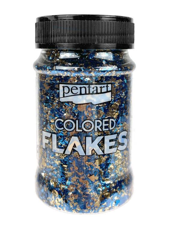 decor-foil-colored-flakes-pentart-blue-and-gold-100-ml