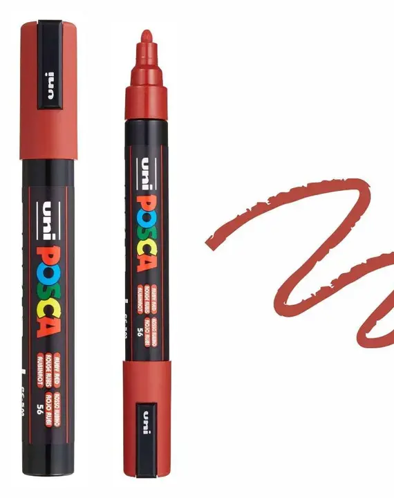 POSCA PC5M Paint Pen – RUBY RED