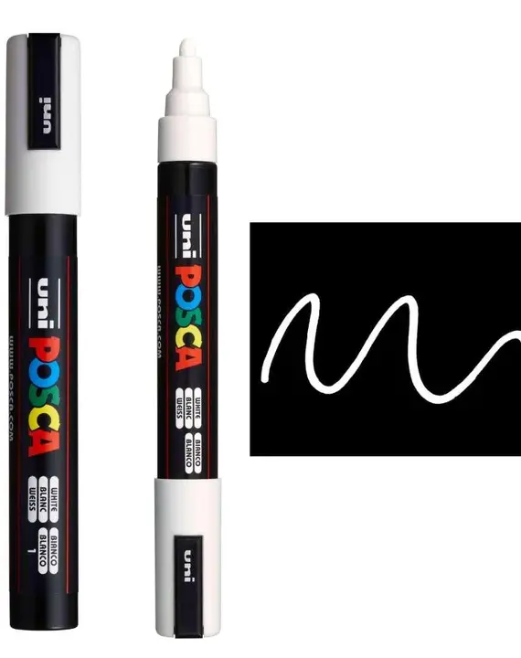 POSCA PC5M Paint Pen – WHITE